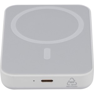 Vezet�k n�lk�li powerbank, 5000 mAh, feh�r (powerbank)