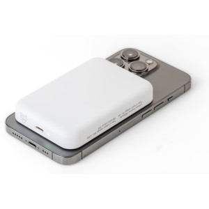 Vezet�k n�lk�li powerbank, 5000 mAh, feh�r (powerbank)