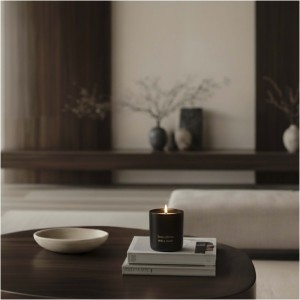 Wellmark illatgyertya, fekete (gyertya)